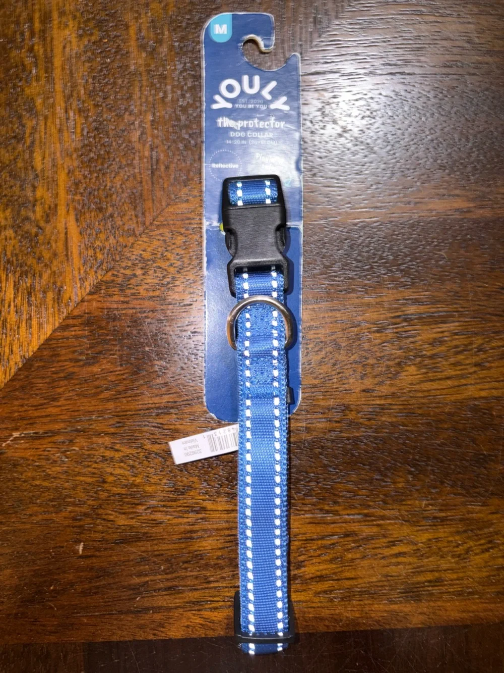 Nylon Reflective Dog Collar - Blue